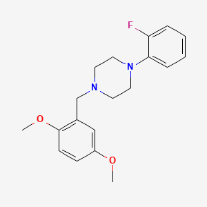 molecular formula C19H23FN2O2 B5660689 1-(2,5-dimethoxybenzyl)-4-(2-fluorophenyl)piperazine 