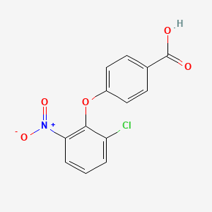 molecular formula C13H8ClNO5 B5660720 4-(2-chloro-6-nitrophenoxy)benzoic acid 