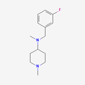 molecular formula C14H21FN2 B5660767 N-(3-fluorobenzyl)-N,1-dimethyl-4-piperidinamine 