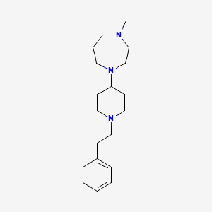 molecular formula C19H31N3 B5660770 1-methyl-4-[1-(2-phenylethyl)-4-piperidinyl]-1,4-diazepane 