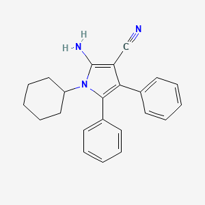 molecular formula C23H23N3 B5660773 2-氨基-1-环己基-4,5-二苯基-1H-吡咯-3-腈 