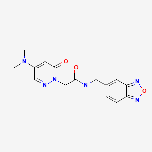 molecular formula C16H18N6O3 B5660775 N-(2,1,3-benzoxadiazol-5-ylmethyl)-2-[4-(dimethylamino)-6-oxopyridazin-1(6H)-yl]-N-methylacetamide 