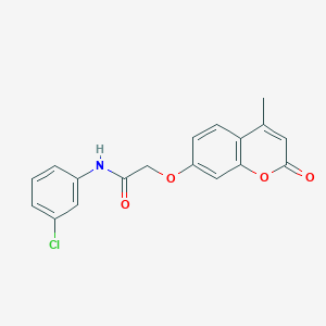 molecular formula C18H14ClNO4 B5660781 N-(3-chlorophenyl)-2-[(4-methyl-2-oxo-2H-chromen-7-yl)oxy]acetamide 