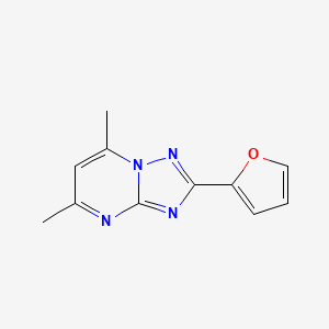 molecular formula C11H10N4O B5660801 2-(2-furyl)-5,7-dimethyl[1,2,4]triazolo[1,5-a]pyrimidine 