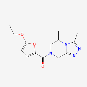 molecular formula C14H18N4O3 B5660804 7-(5-ethoxy-2-furoyl)-3,5-dimethyl-5,6,7,8-tetrahydro[1,2,4]triazolo[4,3-a]pyrazine 
