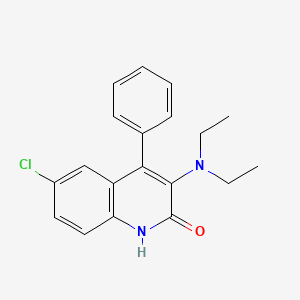 molecular formula C19H19ClN2O B5660807 6-chloro-3-(diethylamino)-4-phenyl-2(1H)-quinolinone 