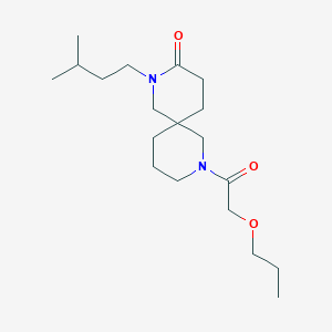 molecular formula C19H34N2O3 B5660815 2-(3-methylbutyl)-8-(propoxyacetyl)-2,8-diazaspiro[5.5]undecan-3-one 