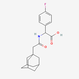 molecular formula C20H24FNO3 B5660826 [(1-adamantylacetyl)amino](4-fluorophenyl)acetic acid 