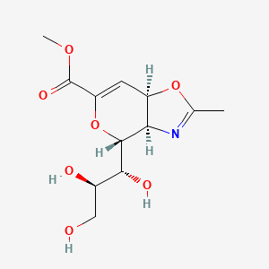 molecular formula C12H17NO7 B566085 (3aR,4R,7aR)-2-Methyl-4-[(1R,2R)-1,2,3-trihydroxypropyl]-3a,7a-dihydro-4H-pyrano[3,4-d]oxazole-6-carboxylic acid methyl ester CAS No. 1072449-83-2