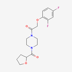 molecular formula C17H20F2N2O4 B5660861 1-[(2,4-difluorophenoxy)acetyl]-4-(tetrahydro-2-furanylcarbonyl)piperazine 