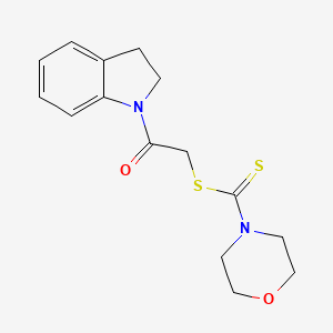 molecular formula C15H18N2O2S2 B5660875 2-(2,3-dihydro-1H-indol-1-yl)-2-oxoethyl 4-morpholinecarbodithioate 