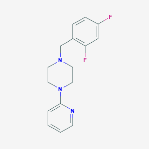 molecular formula C16H17F2N3 B5660882 1-(2,4-difluorobenzyl)-4-(2-pyridinyl)piperazine 