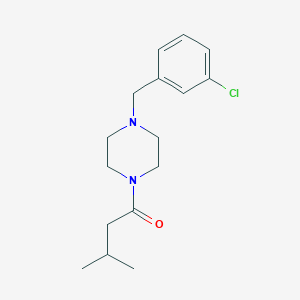 molecular formula C16H23ClN2O B5660902 1-(3-chlorobenzyl)-4-(3-methylbutanoyl)piperazine 