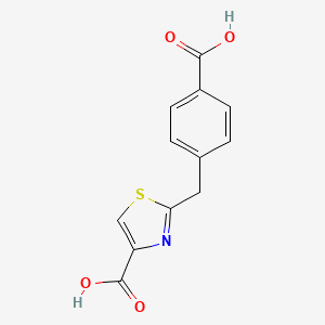 molecular formula C12H9NO4S B566091 2-[(4-Carboxyphenyl)methyl]-4-thiazolecarboxylic Acid CAS No. 1266962-78-0