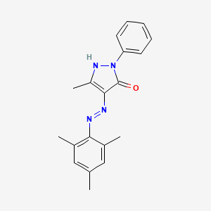 molecular formula C19H20N4O B5660913 3-methyl-1-phenyl-1H-pyrazole-4,5-dione 4-(mesitylhydrazone) 