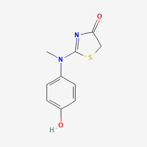 molecular formula C10H10N2O2S B5660957 2-[(4-hydroxyphenyl)(methyl)amino]-1,3-thiazol-4(5H)-one 