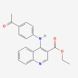 molecular formula C20H18N2O3 B5660959 ethyl 4-[(4-acetylphenyl)amino]-3-quinolinecarboxylate 