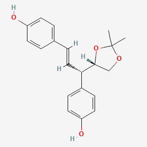 molecular formula C20H22O4 B566097 Agatharesinol acetonide CAS No. 800389-33-7