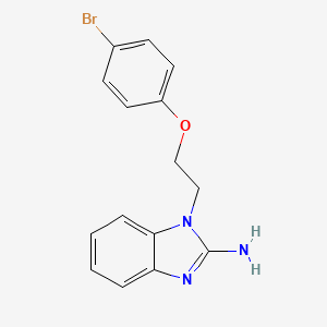 molecular formula C15H14BrN3O B5660976 1-[2-(4-bromophenoxy)ethyl]-1H-benzimidazol-2-amine 