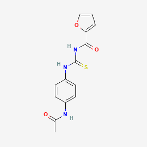 molecular formula C14H13N3O3S B5660986 N-({[4-(acetylamino)phenyl]amino}carbonothioyl)-2-furamide 