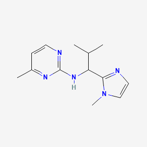 molecular formula C13H19N5 B5660995 4-methyl-N-[2-methyl-1-(1-methyl-1H-imidazol-2-yl)propyl]pyrimidin-2-amine 