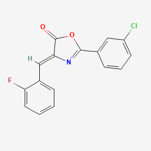 molecular formula C16H9ClFNO2 B5661007 2-(3-chlorophenyl)-4-(2-fluorobenzylidene)-1,3-oxazol-5(4H)-one 