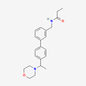 molecular formula C22H28N2O2 B5661013 N-{[4'-(1-morpholin-4-ylethyl)biphenyl-3-yl]methyl}propanamide 