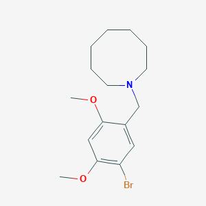 molecular formula C16H24BrNO2 B5661021 1-(5-bromo-2,4-dimethoxybenzyl)azocane 