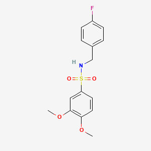 molecular formula C15H16FNO4S B5661027 N-(4-fluorobenzyl)-3,4-dimethoxybenzenesulfonamide 