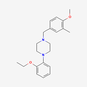 molecular formula C21H28N2O2 B5661053 1-(2-ethoxyphenyl)-4-(4-methoxy-3-methylbenzyl)piperazine 
