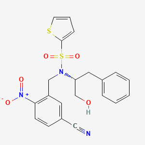 molecular formula C21H19N3O5S2 B566106 (R)-N-[(5-Cyano-2-nitrophenyl)methyl]-N-[1-(hydroxymethyl)-2-phenylethyl]thiophene-2-sulfonamide CAS No. 530145-62-1