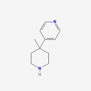 molecular formula C11H16N2 B566109 4-(4-Methylpiperidin-4-yl)pyridine CAS No. 1342973-21-0