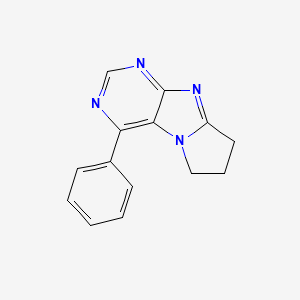 molecular formula C14H12N4 B5661101 4-phenyl-7,8-dihydro-6H-pyrrolo[2,1-f]purine 