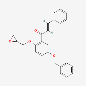molecular formula C25H22O4 B566113 1-[2-(Oxiranylmethoxy)-5-(benzyloxy)phenyl]-3-phenyl-2-propen-1-one CAS No. 93885-31-5