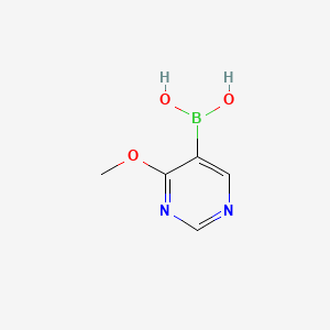 molecular formula C5H7BN2O3 B566114 (4-甲氧基嘧啶-5-基)硼酸 CAS No. 909187-37-7