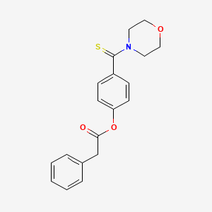 molecular formula C19H19NO3S B5661145 4-(4-morpholinylcarbonothioyl)phenyl phenylacetate 