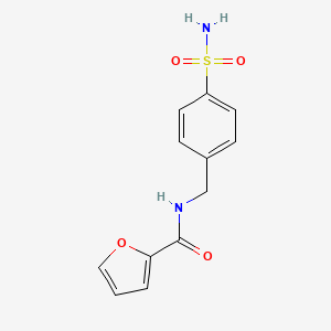 molecular formula C12H12N2O4S B5661146 N-[4-(aminosulfonyl)benzyl]-2-furamide 