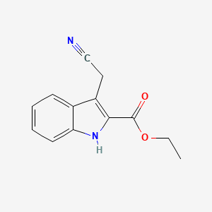 molecular formula C13H12N2O2 B5661150 3-(氰基甲基)-1H-吲哚-2-羧酸乙酯 