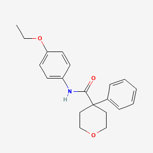 molecular formula C20H23NO3 B5661157 N-(4-ethoxyphenyl)-4-phenyltetrahydro-2H-pyran-4-carboxamide 