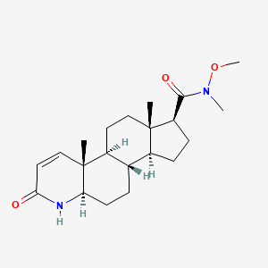 molecular formula C21H32N2O3 B566117 (1S,3As,3bS,5aR,9aR,9bS,11aS)-N-methoxy-N,9a,11a-trimethyl-7-oxo-1,2,3,3a,3b,4,5,5a,6,9b,10,11-dodecahydroindeno[5,4-f]quinoline-1-carboxamide CAS No. 138689-15-3