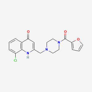 molecular formula C19H18ClN3O3 B5661193 8-chloro-2-{[4-(2-furoyl)piperazin-1-yl]methyl}quinolin-4-ol 