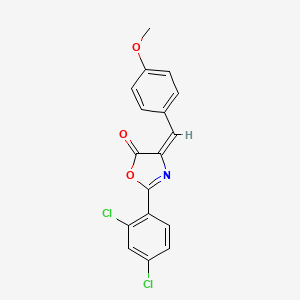 molecular formula C17H11Cl2NO3 B5661230 2-(2,4-dichlorophenyl)-4-(4-methoxybenzylidene)-1,3-oxazol-5(4H)-one 