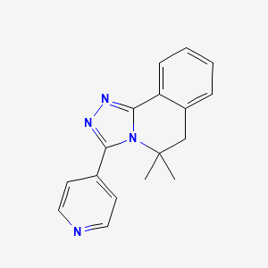 molecular formula C17H16N4 B5661237 5,5-dimethyl-3-(4-pyridinyl)-5,6-dihydro[1,2,4]triazolo[3,4-a]isoquinoline 