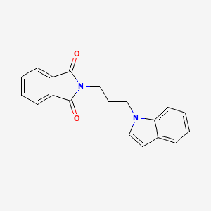 molecular formula C19H16N2O2 B566124 2-[3-(1H-Indol-1-yl)propyl]-1H-isoindole-1,3(2H)-dione CAS No. 150206-00-1