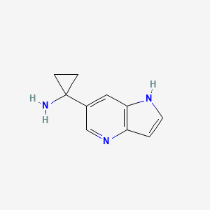 molecular formula C10H11N3 B566127 (1-(1H-Pyrrolo[3,2-b]pyridin-6-yl)cyclopropanamine CAS No. 1266205-69-9