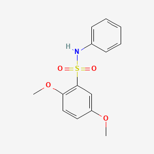 molecular formula C14H15NO4S B5661300 2,5-dimethoxy-N-phenylbenzenesulfonamide 