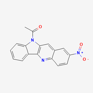 molecular formula C17H11N3O3 B5661303 10-acetyl-2-nitro-10H-indolo[3,2-b]quinoline 
