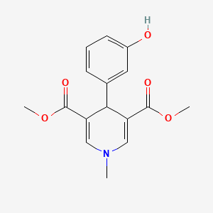 molecular formula C16H17NO5 B5661321 dimethyl 4-(3-hydroxyphenyl)-1-methyl-1,4-dihydro-3,5-pyridinedicarboxylate 