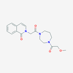 molecular formula C19H23N3O4 B5661337 2-{2-[4-(methoxyacetyl)-1,4-diazepan-1-yl]-2-oxoethyl}isoquinolin-1(2H)-one 