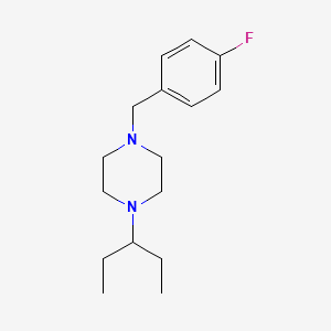 molecular formula C16H25FN2 B5661363 1-(1-ethylpropyl)-4-(4-fluorobenzyl)piperazine 